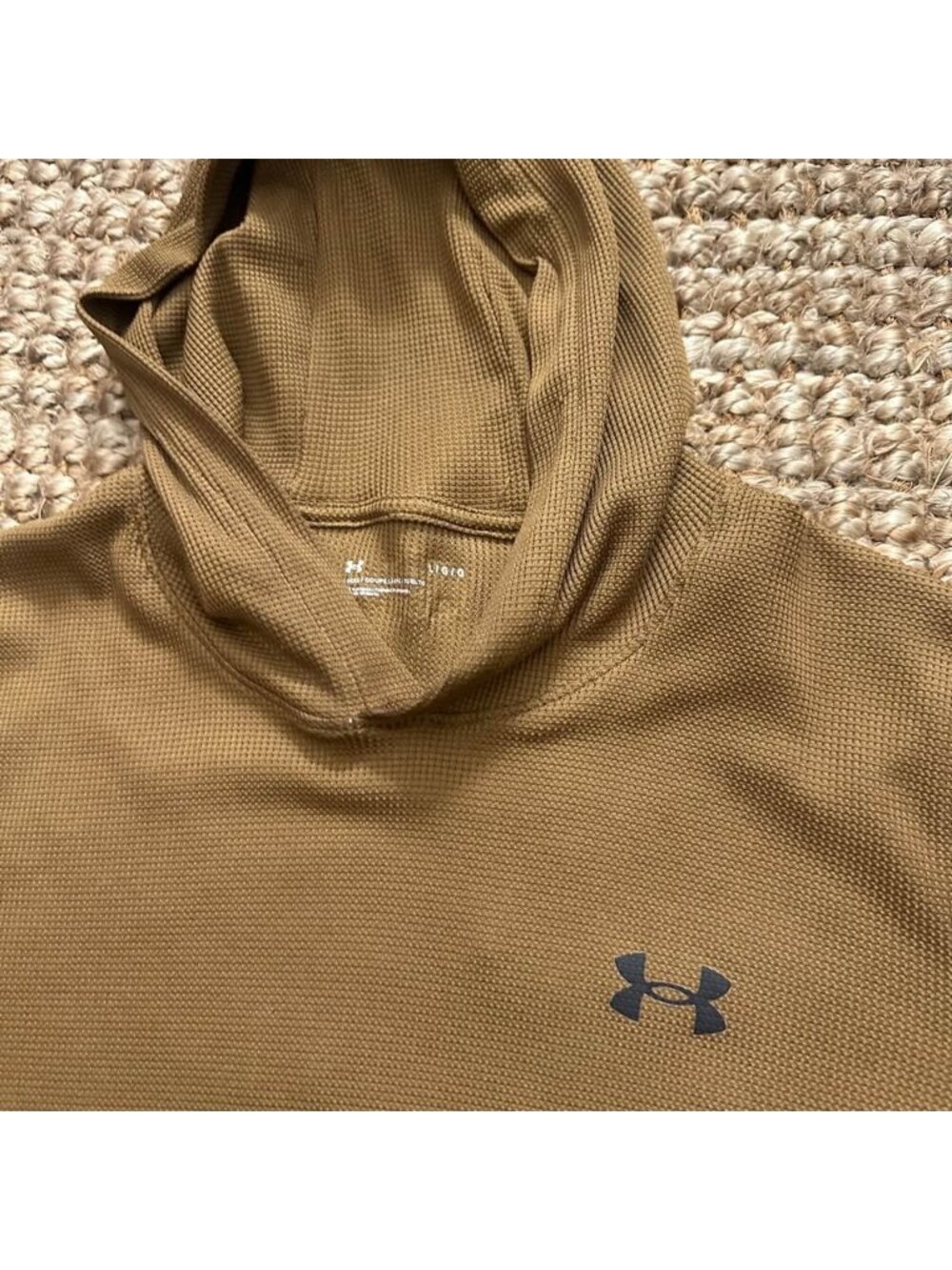 Under Armour Men's UA Waffle Hoodie in Brown Large 1302362